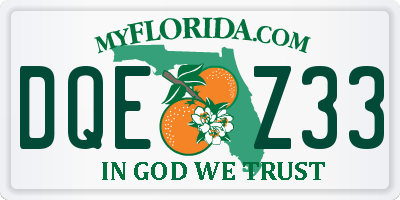 FL license plate DQEZ33