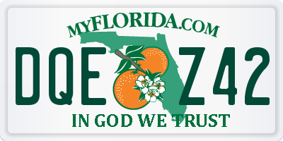 FL license plate DQEZ42