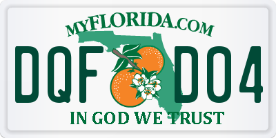 FL license plate DQFD04