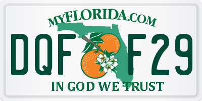 FL license plate DQFF29