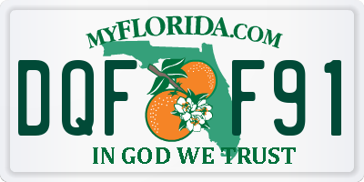 FL license plate DQFF91