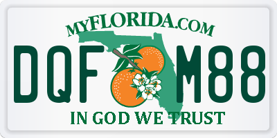 FL license plate DQFM88