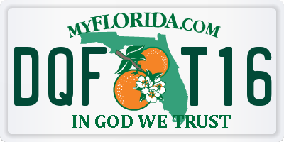 FL license plate DQFT16