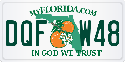 FL license plate DQFW48