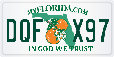 FL license plate DQFX97