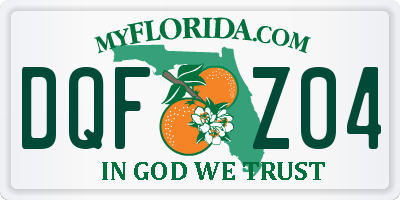 FL license plate DQFZ04