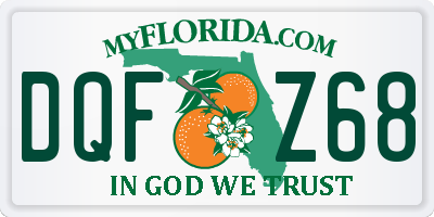 FL license plate DQFZ68