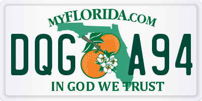 FL license plate DQGA94