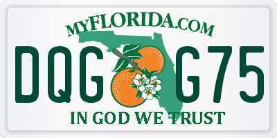 FL license plate DQGG75