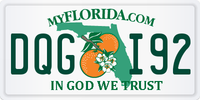 FL license plate DQGI92