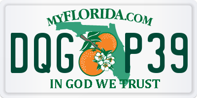 FL license plate DQGP39