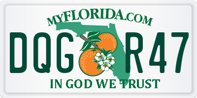 FL license plate DQGR47