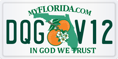 FL license plate DQGV12