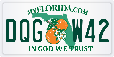 FL license plate DQGW42