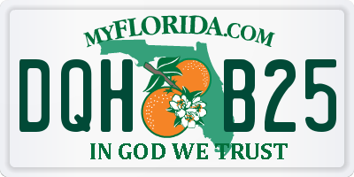 FL license plate DQHB25