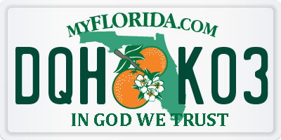 FL license plate DQHK03