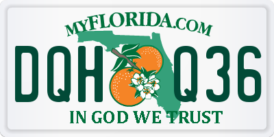 FL license plate DQHQ36