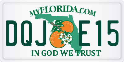 FL license plate DQJE15