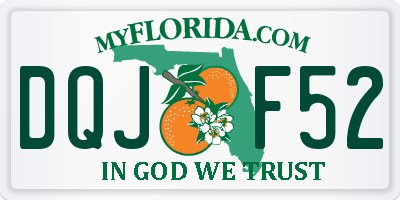 FL license plate DQJF52