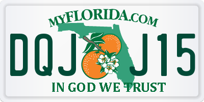 FL license plate DQJJ15