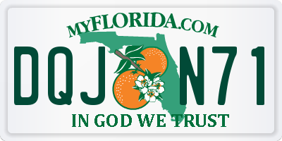 FL license plate DQJN71
