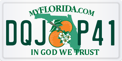 FL license plate DQJP41