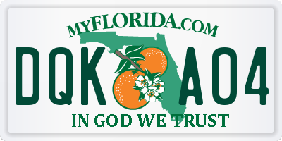 FL license plate DQKA04