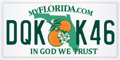 FL license plate DQKK46