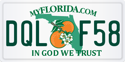 FL license plate DQLF58