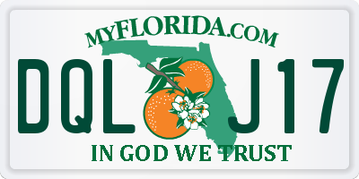 FL license plate DQLJ17