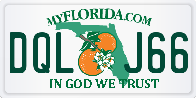 FL license plate DQLJ66