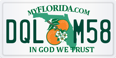 FL license plate DQLM58