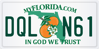 FL license plate DQLN61