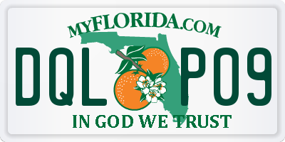 FL license plate DQLP09