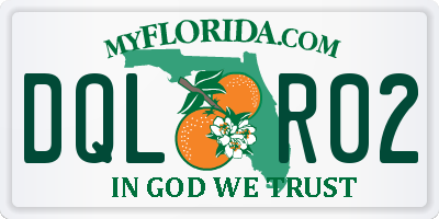 FL license plate DQLR02