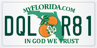 FL license plate DQLR81