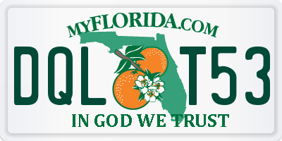 FL license plate DQLT53