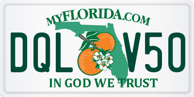FL license plate DQLV50