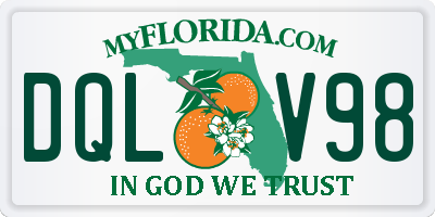 FL license plate DQLV98