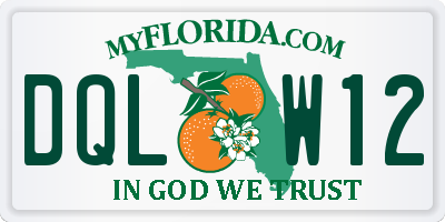 FL license plate DQLW12