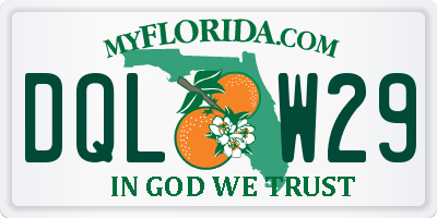 FL license plate DQLW29