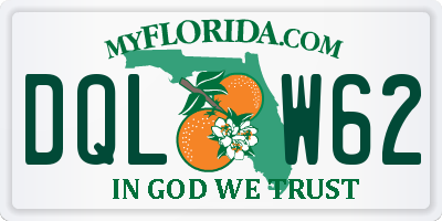 FL license plate DQLW62