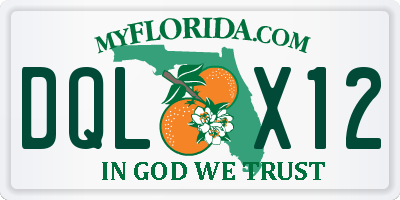 FL license plate DQLX12