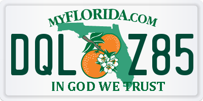 FL license plate DQLZ85
