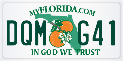 FL license plate DQMG41