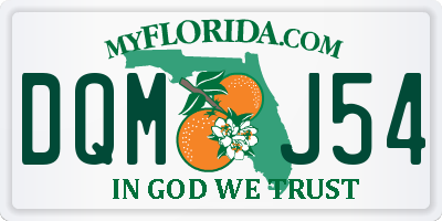 FL license plate DQMJ54
