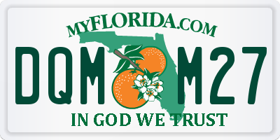 FL license plate DQMM27