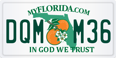 FL license plate DQMM36