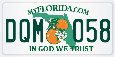 FL license plate DQMO58