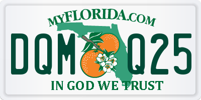FL license plate DQMQ25
